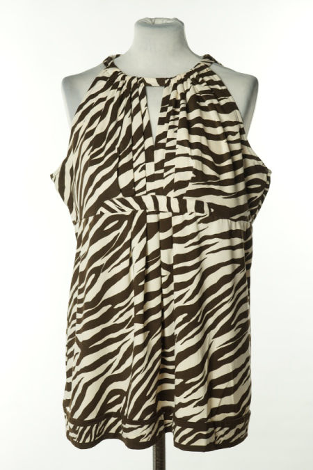 Bluzka beżowo - brązowa