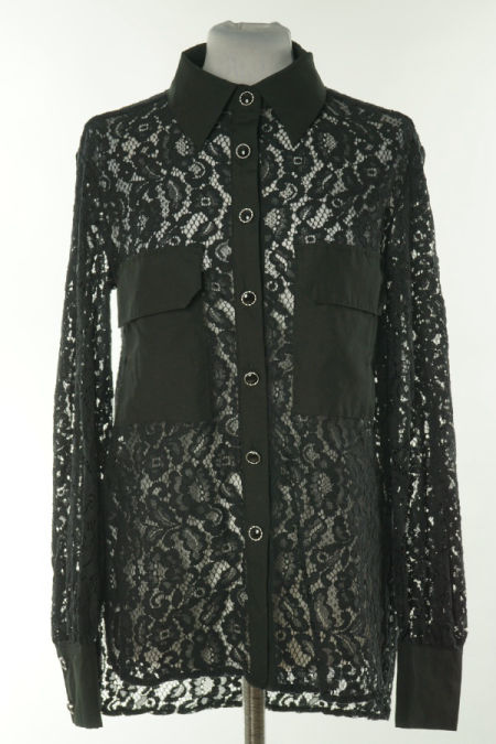 Koszula czarna koronkowa