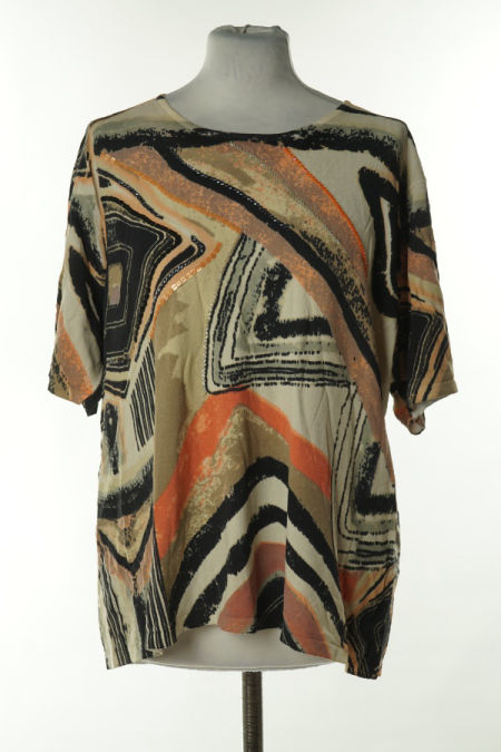 Bluzka kolorowa z ozdobnymi koralikami