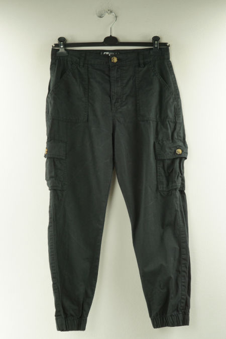 Spodnie czarne jeansowe bojówki