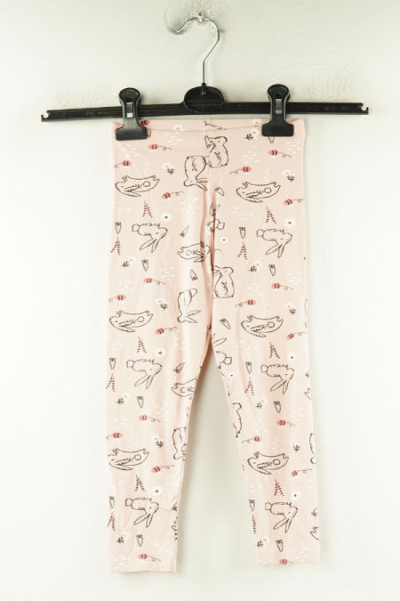 Legginsy różowe w króliczki