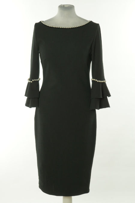 Sukienka czarna z perełkami