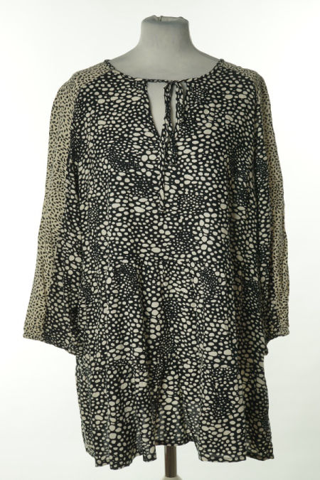 Bluzka czarna w białe cipaki