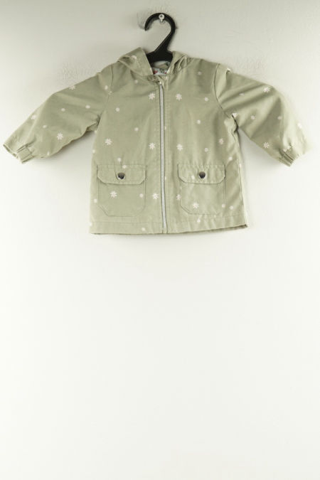 Kurtka cienka zielona w kwiatki