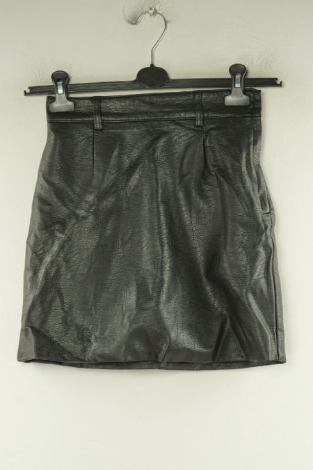 Spódnica czarna ekoskóra, H&M