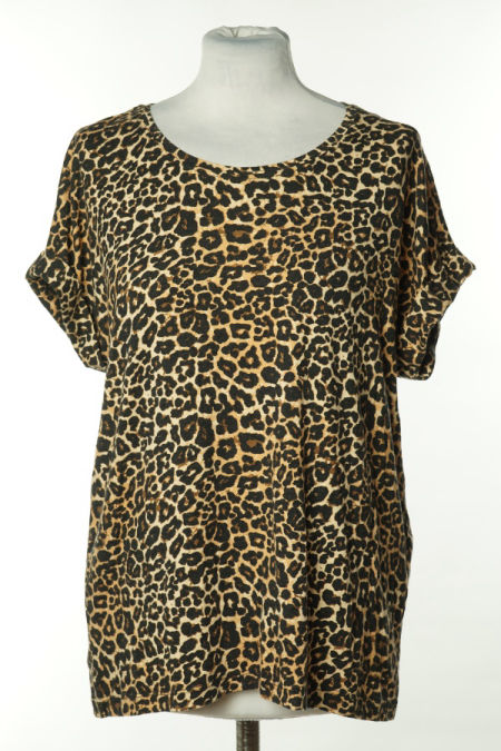 Koszulka beżowa w czarne cętki