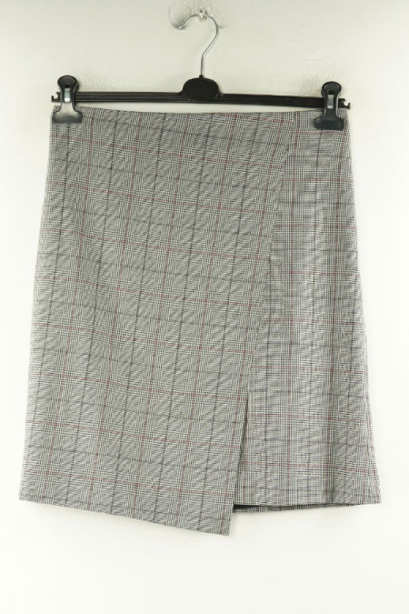 Spódnica materiałowa szara w kratkę