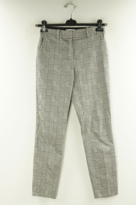 Spodnie szare kraciaste