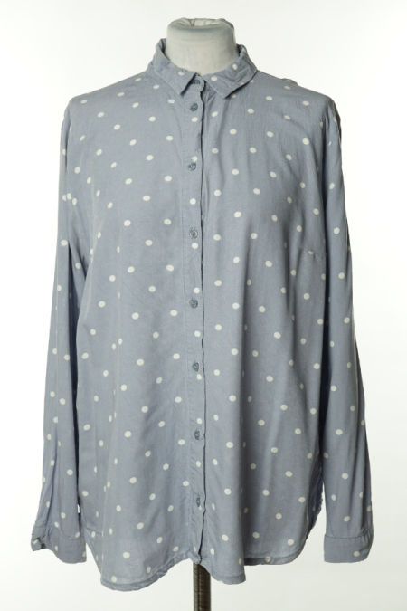 Koszula niebieska w białe groszki