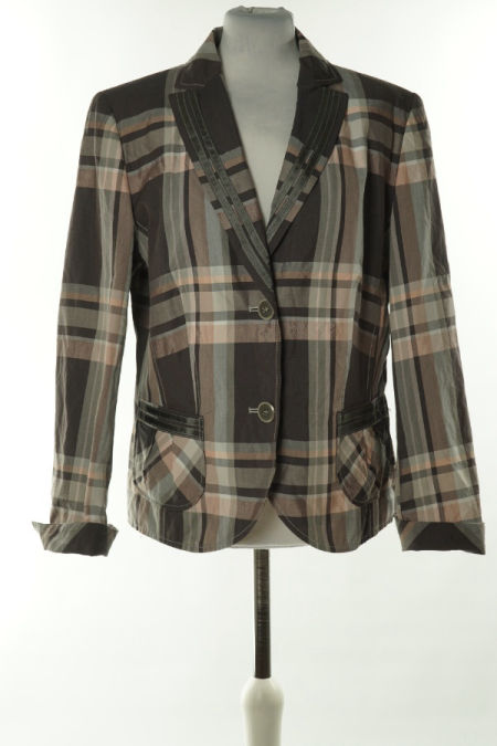 Żakiet szary w kratkę