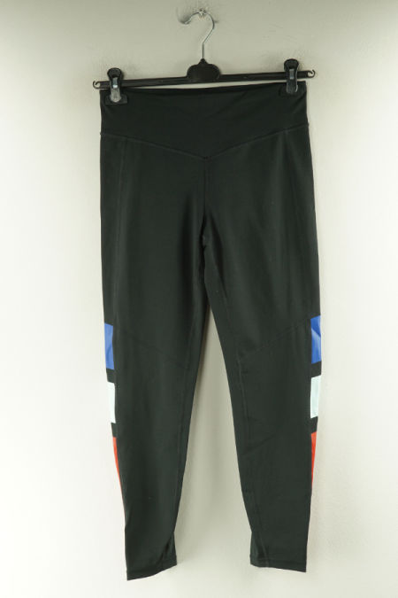 Legginsy czarne z kolorowymi wstawkami