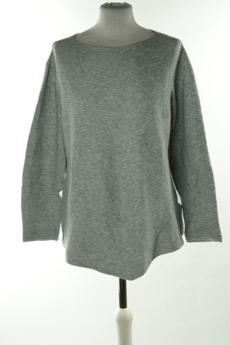 Sweter szary prążkowany