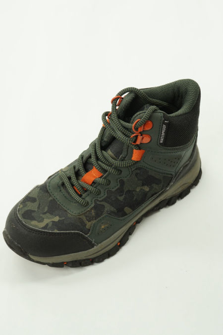 Buty za kostkę zielone moro