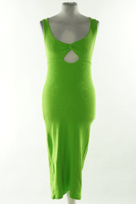 Sukienka zielona prążkowana, ZARA