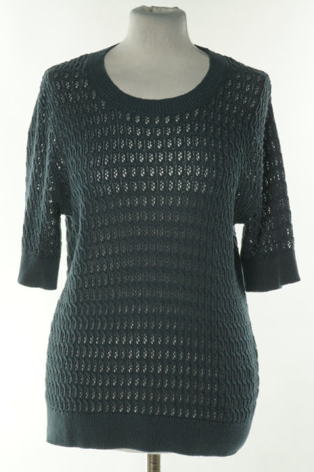 Bluzka sweterkowa granatowa ażurowa