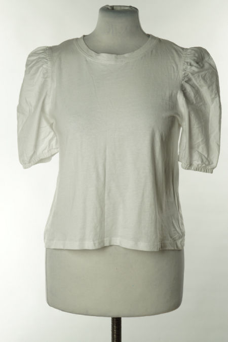 Koszulka biała z bufiastymi rękawkami