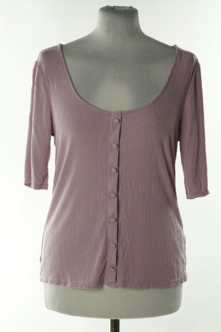 Koszulka liliowa prążkowana