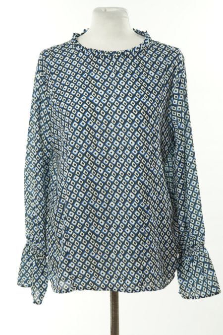 Bluzka czarno - niebiesko - biała