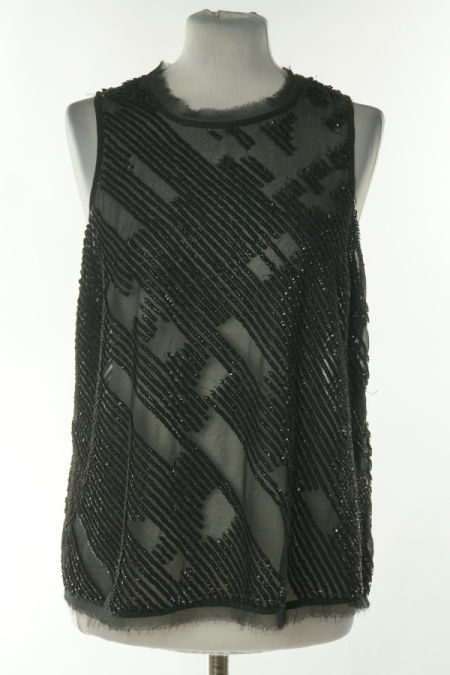 Bluzka czarna prześwitująca z cekinami