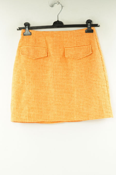 Spódnica materiałowa pomarańczowa
