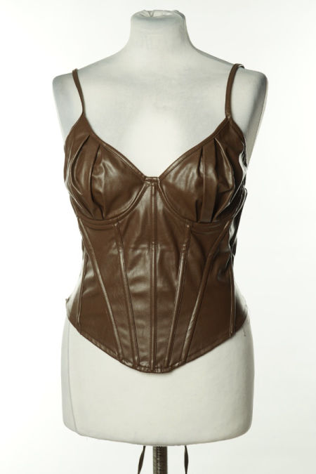 Gorset brązowy ekoskóra