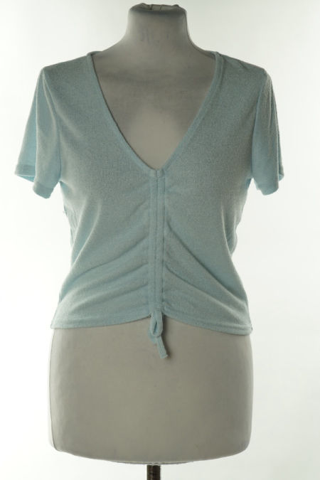 Koszulka niebieska drapowana, H&M