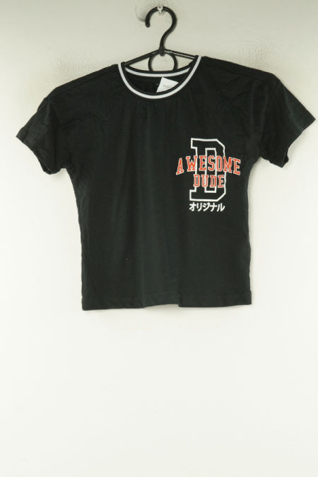 Bluzka czarna z napisami