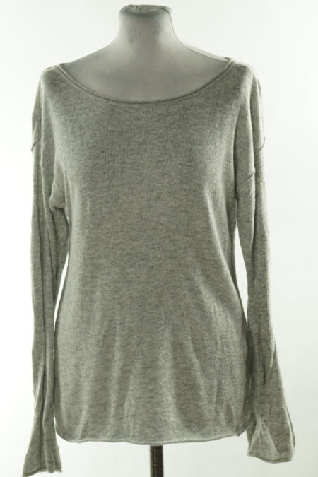 Sweter jasnoszary melanż z domieszką angory (5%)