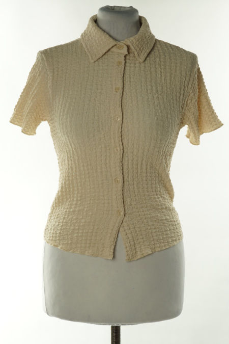 Koszula beżowa z efektem gniecenia