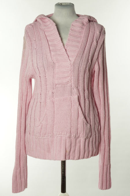 Sweter różowy z kapturem