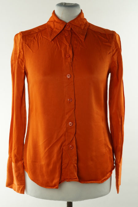 Koszula gładka, pomarańczowa ZARA