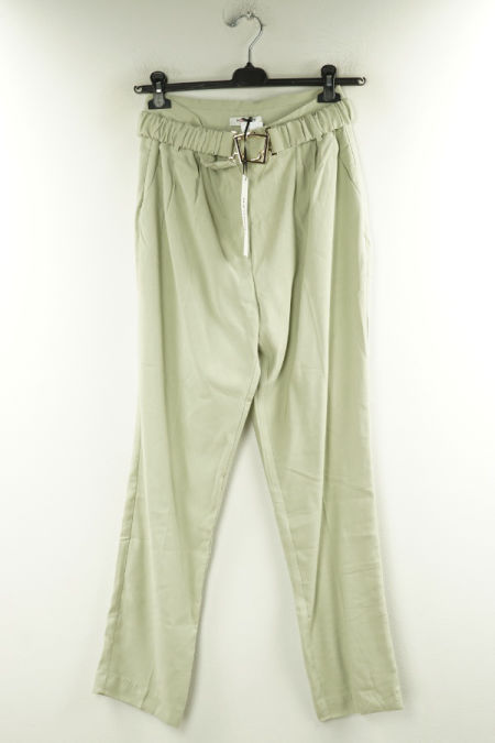 Spodnie jasnozielona materiałowe z paskiem