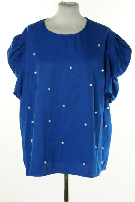 Bluzka niebieska w perełkami