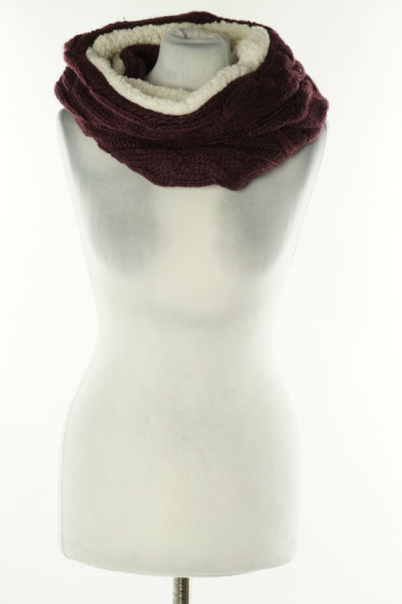 Komin bordowy z misiem