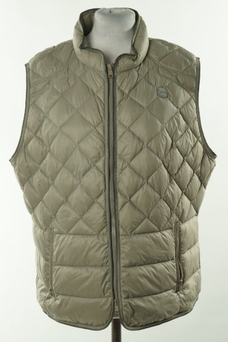 Kamizelka cienka pikowana beżowa puchowa