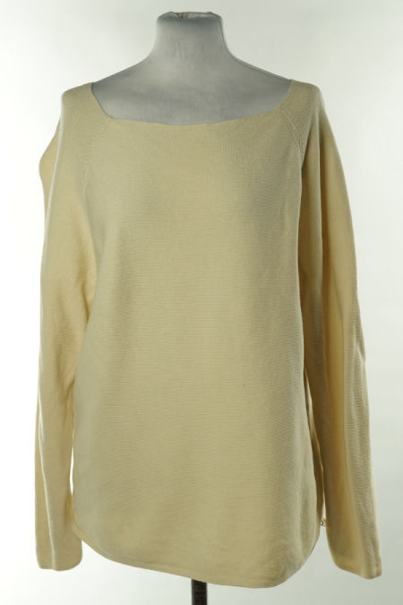 Sweter beżowy prążkowany