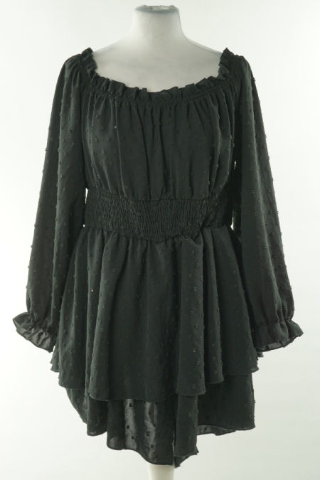 Kombinezon czarny w kropki