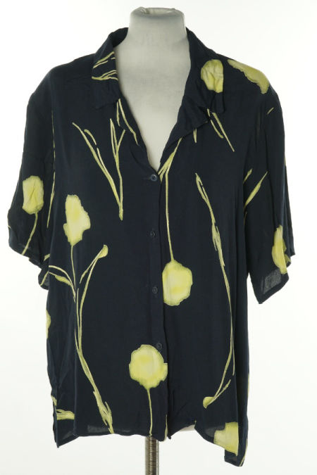 Koszula granatowa w żółte kwiatki