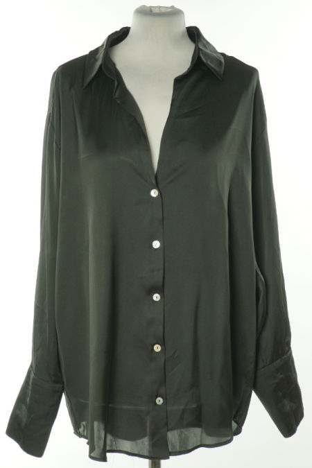 Koszula czarna satynowa, ZARA