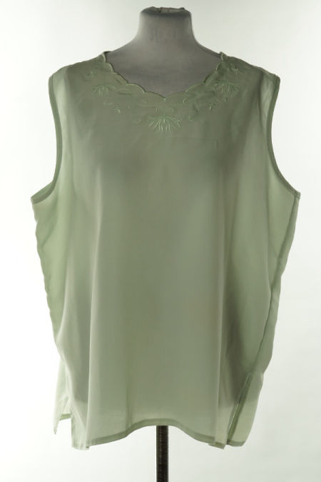 Bluzka seledynowa na grubych ramiączkach