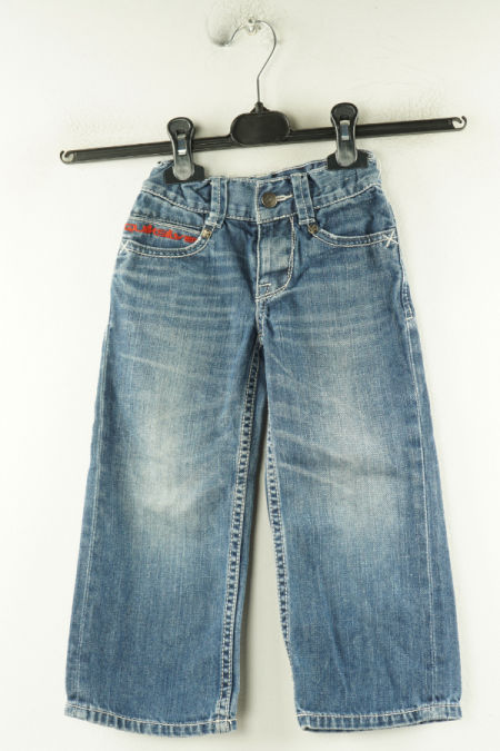 Spodnie niebieskie jeansowe z regulacją w pasie