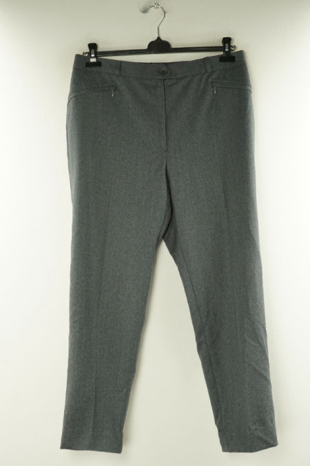 Spodnie szare z szerokimi nogawkami z kantem