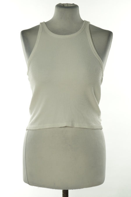 Top biały prążkowany