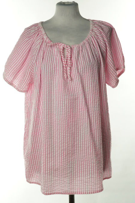 Bluzka biało-różowa w paski