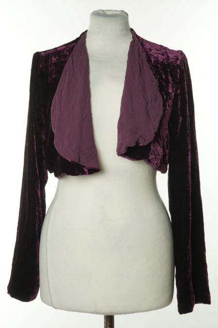 Narzutka fioletowa welurowa