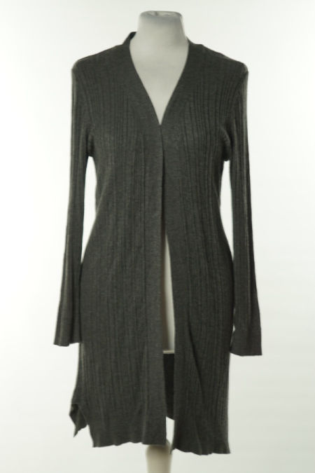 Narzutka sweterkowa szara prążkowana Primark