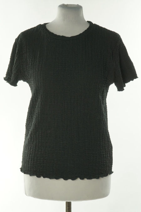 Bluzka czarna z marszczoną fakturą