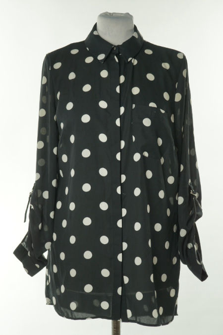 Koszula czarna w białe grochy, PRIMARK