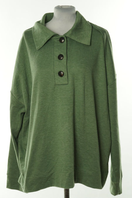 Bluza zielona z kołnierzykiem