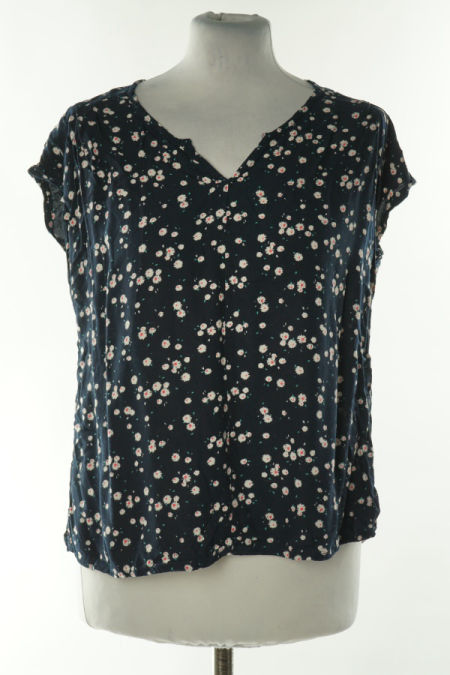 Bluzka granatowa w kwiatki